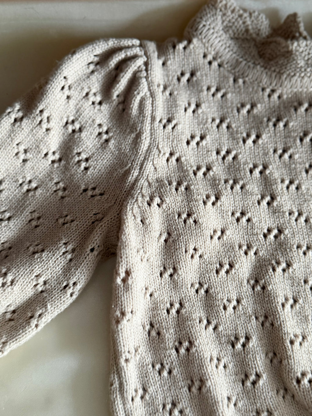 Rose Pointelle Long Sleeve Shirt