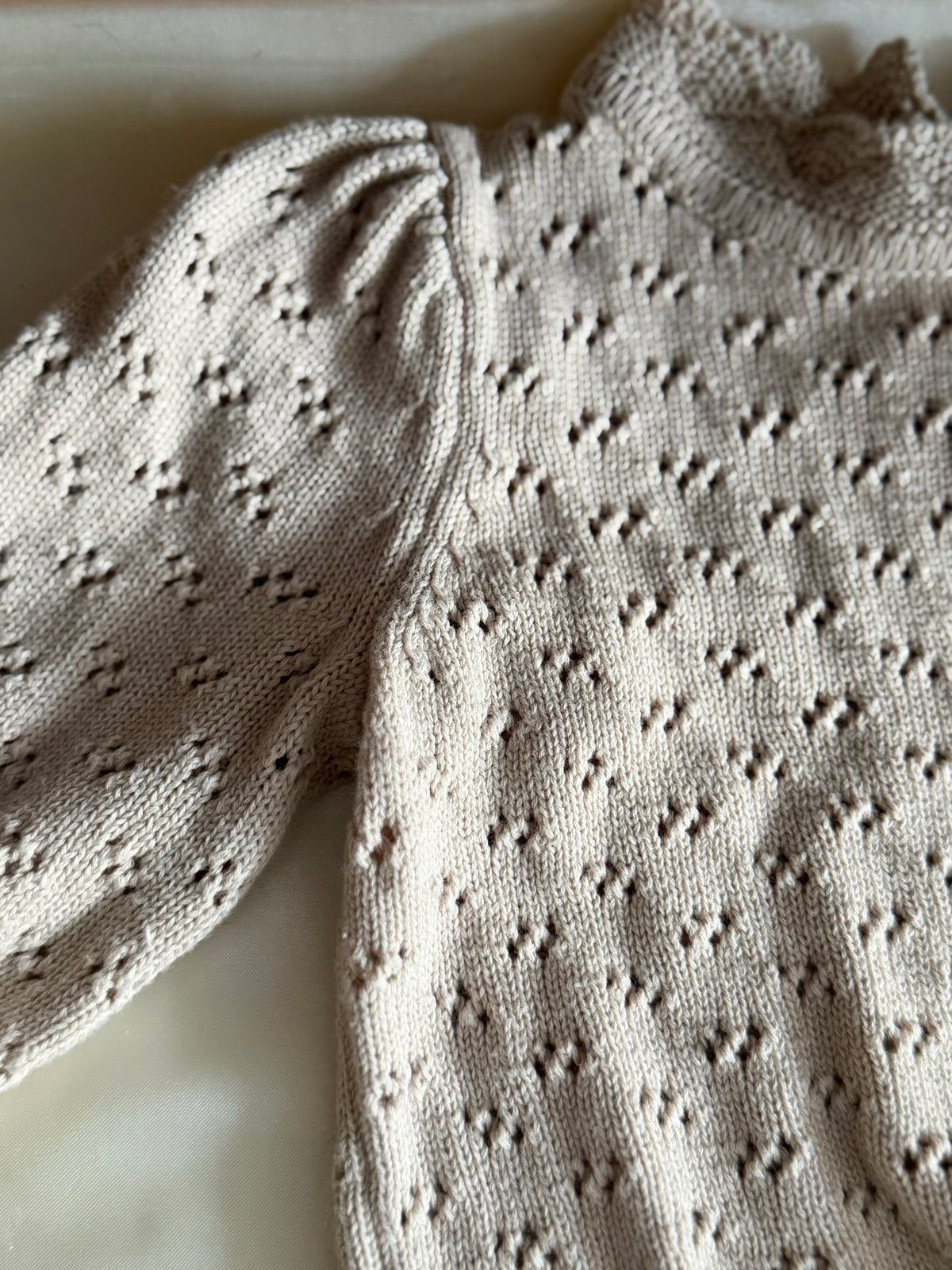 Rose Pointelle Long Sleeve Shirt