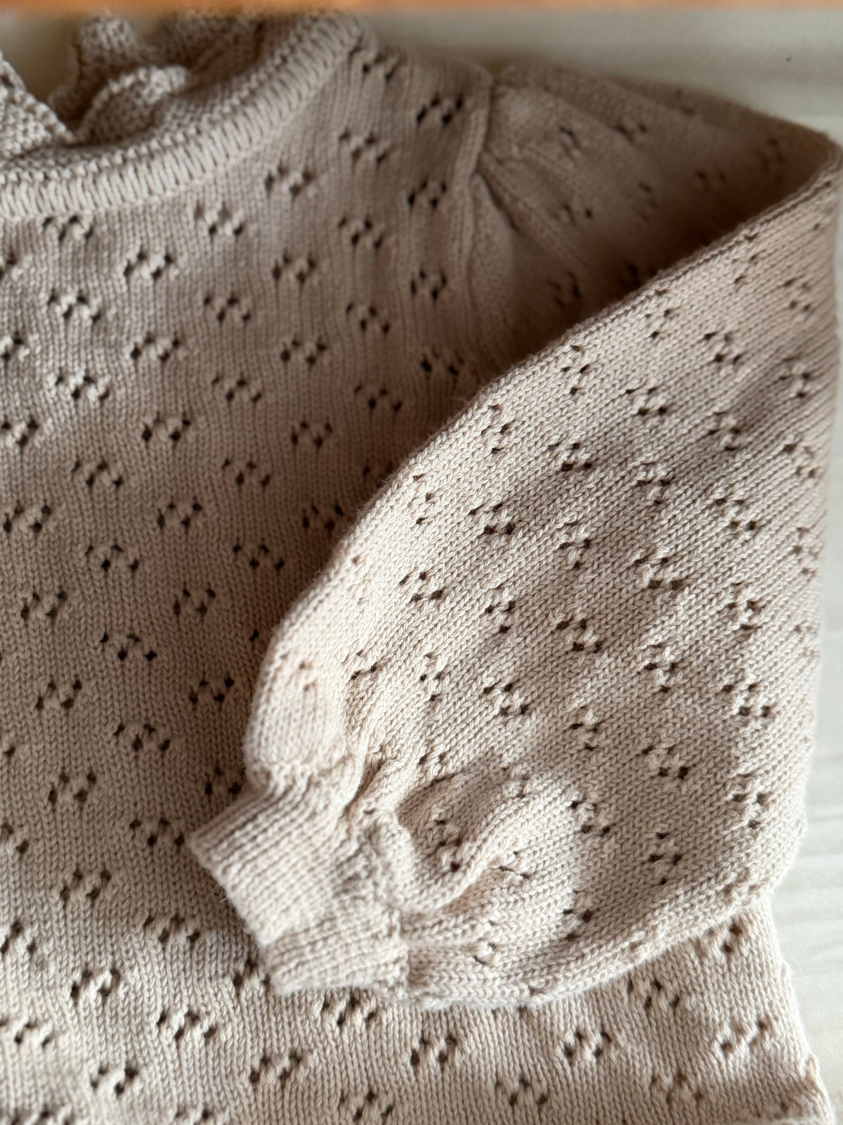 Rose Pointelle Long Sleeve Shirt