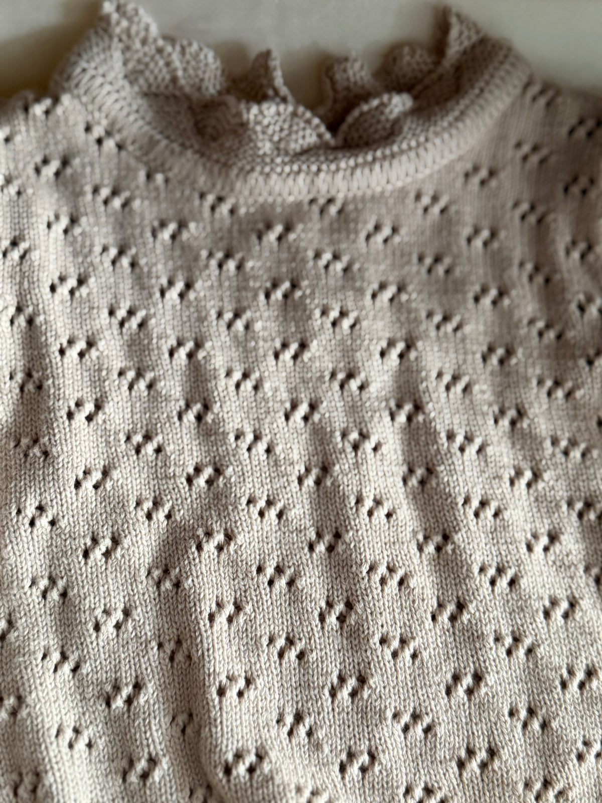 Rose Pointelle Long Sleeve Shirt